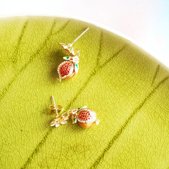 Bill skinner fruit earrings pomegranate earrings - Picture 5 of 7